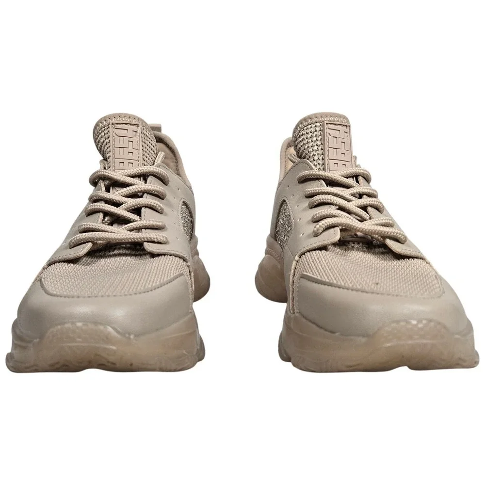 Steve Madden Women's Vance Beige‎ Rhinestone Chunky Sole Sneakers Shoes Size 6.5